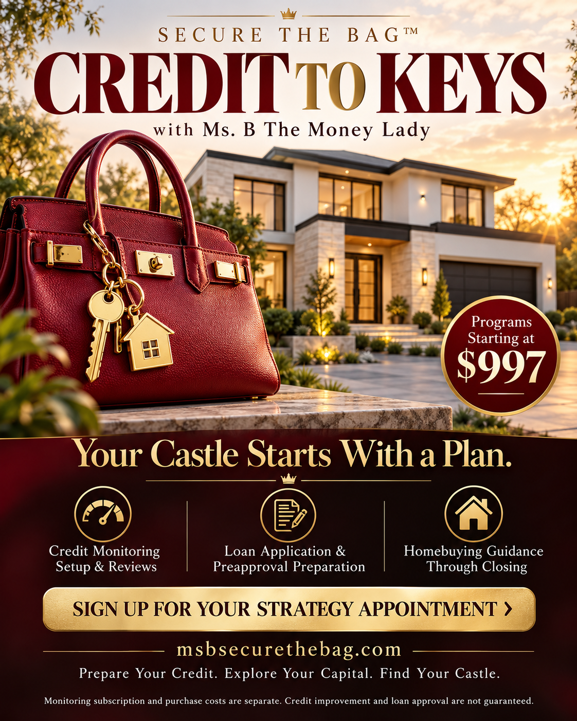 Secure the Bag Credit to Keys program